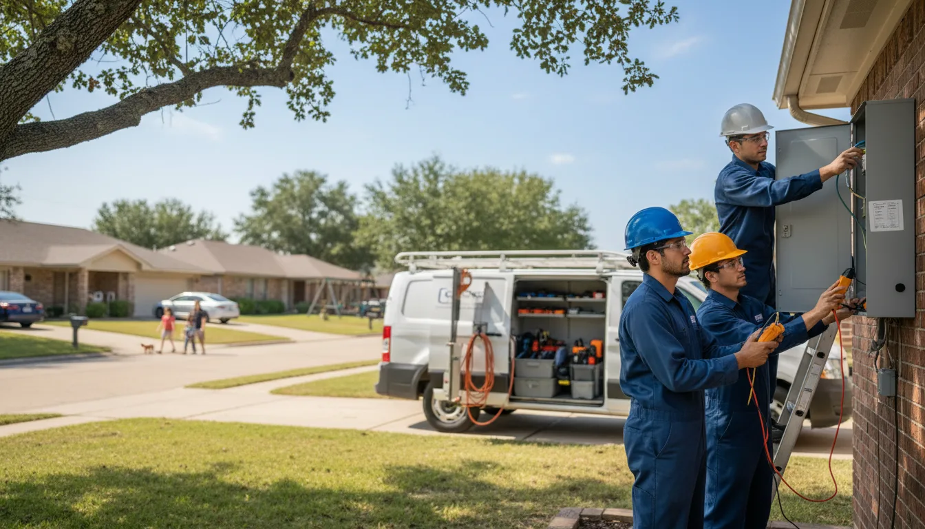 Certified electrician providing emergency electrical services in Pattison, TX